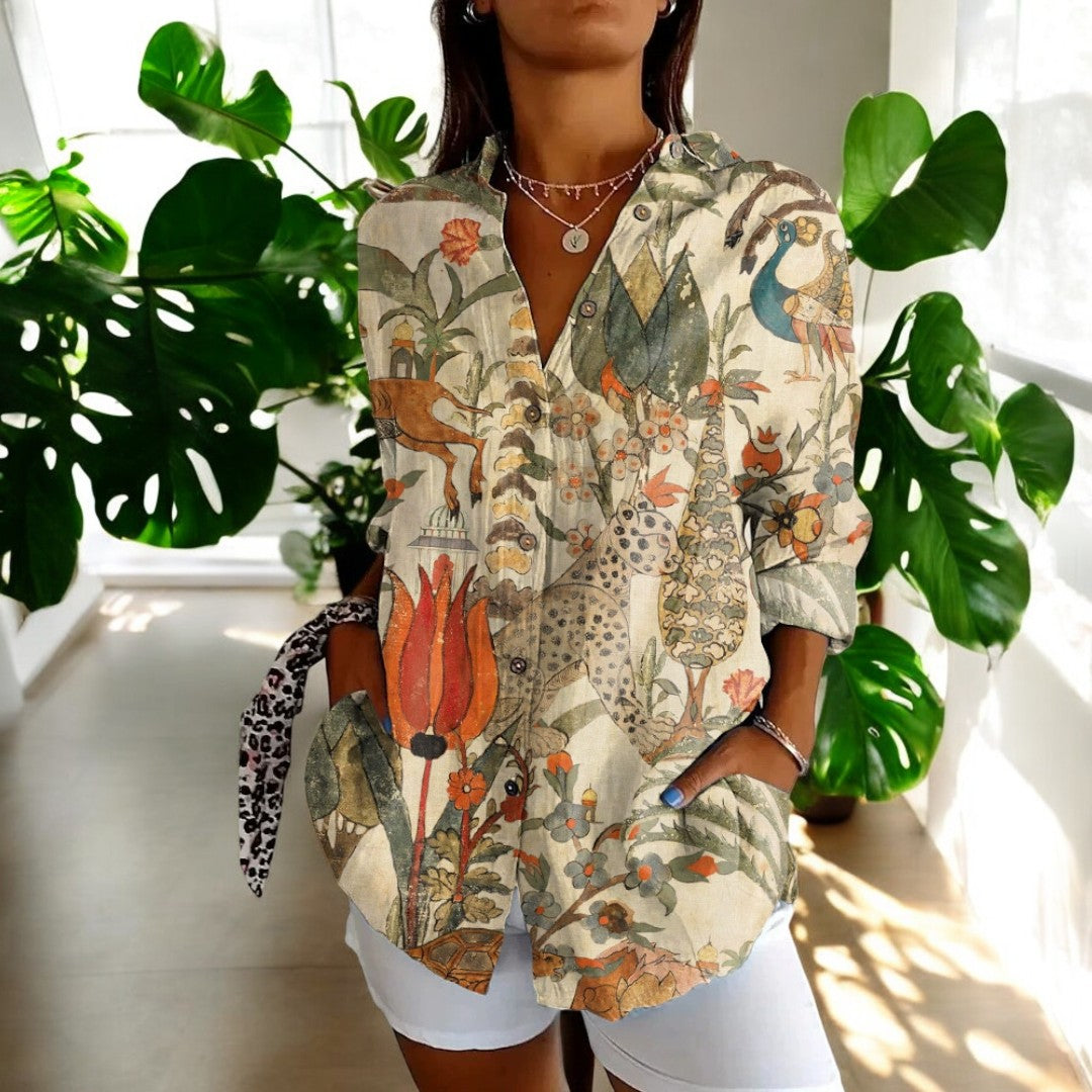Nima | Elegant Floral Print Blouse