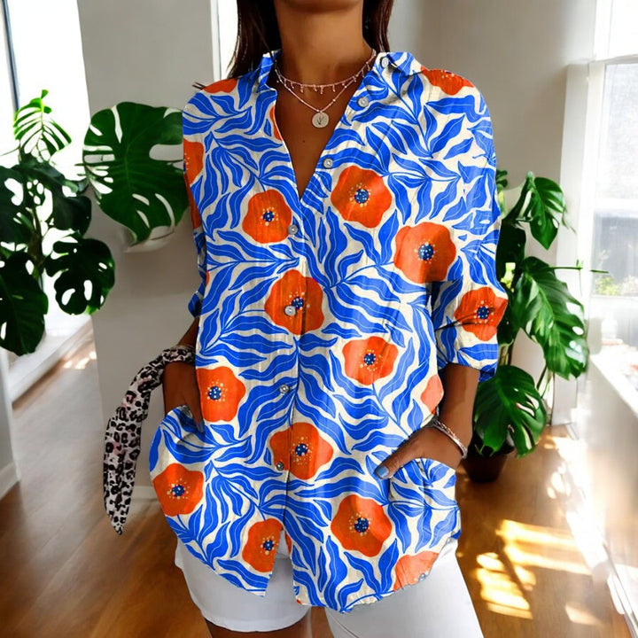 Nima | Elegant Floral Print Blouse