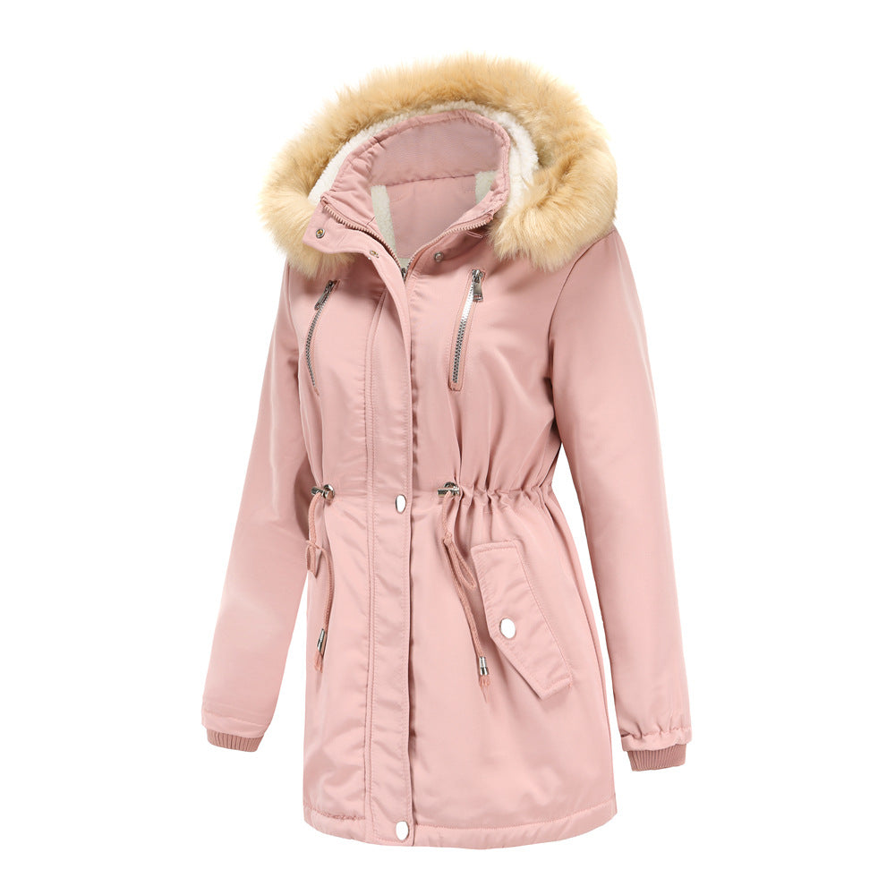 Ashleigh | Cashmere Lined Warm Detachable Fur Hood Jacket