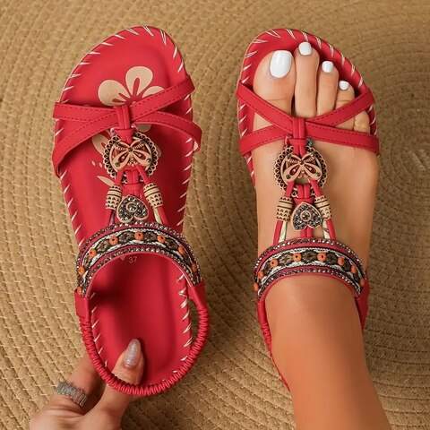 Catherine | Boho Flat Sandals