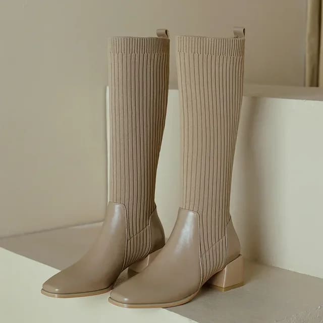 Amber | Knitted Long Boots