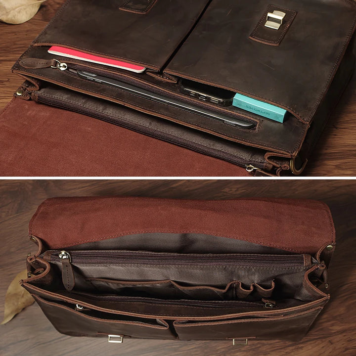 Leonardo | Vintage Leather Briefcase