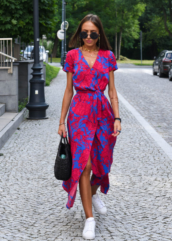 Alina | Flattering Floral Wrap Dress