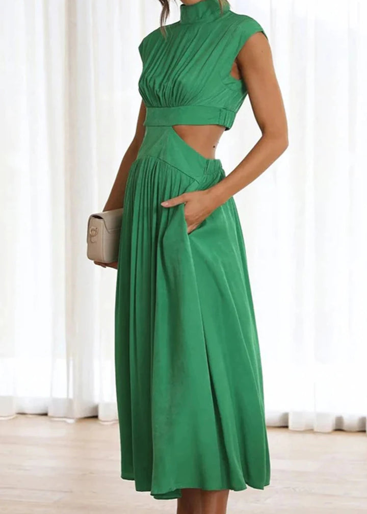 Zaria | Chic Sleeveless A-Line Dress with High Waist