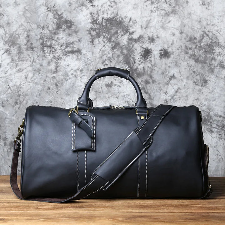 Ethan | Vintage Leather Duffle Bag