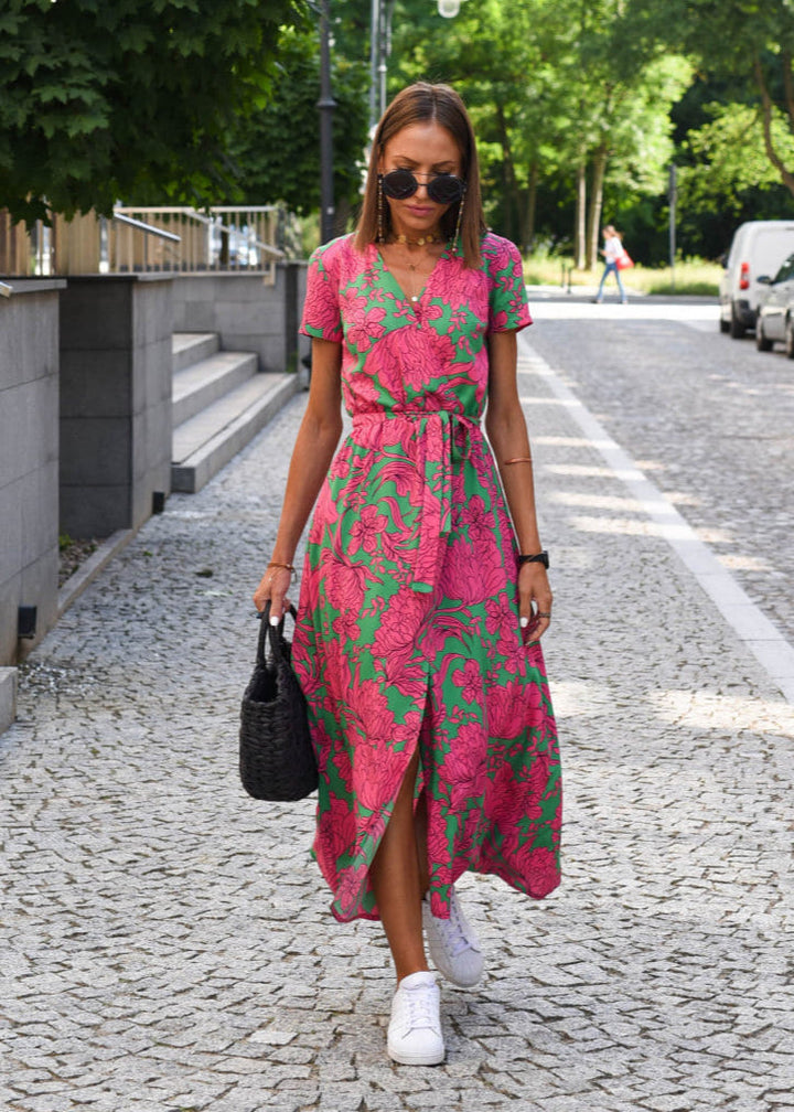 Alina | Flattering Floral Wrap Dress