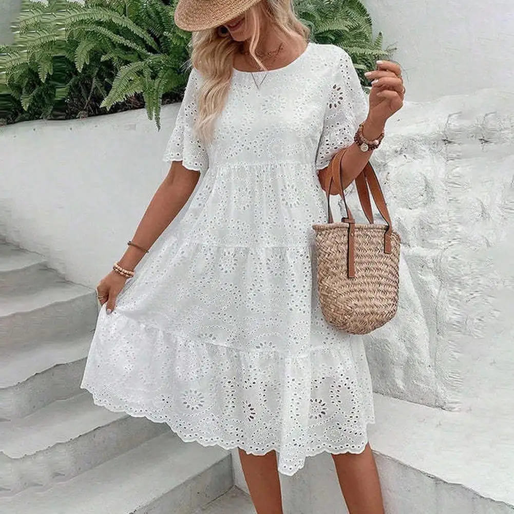 Cathy | Elegant Embroidered Midi Dress