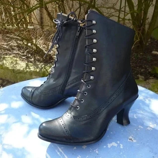 Vicky | Victorian High Heel Lace-Up Boots