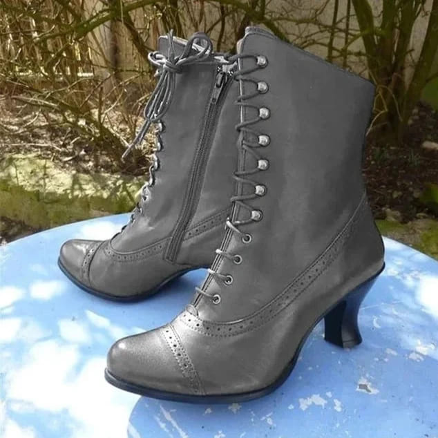 Vicky | Victorian High Heel Lace-Up Boots