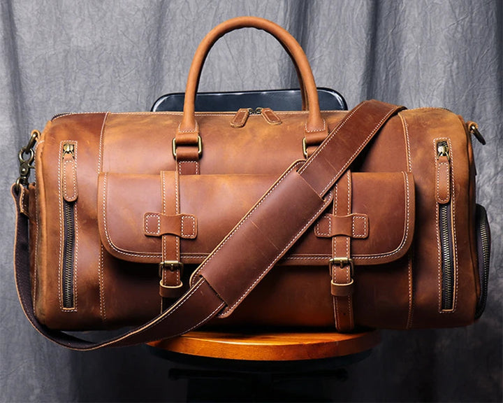 Antonio | Classic Leather Travel Duffle Bag