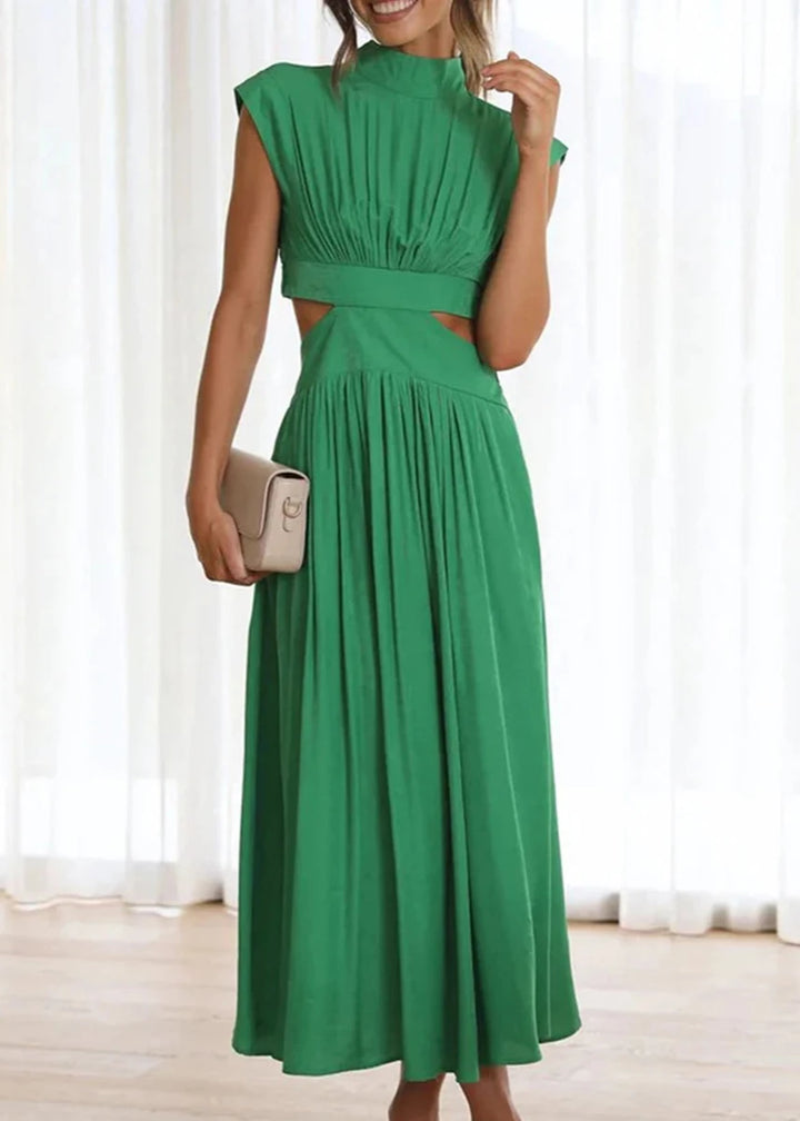 Zaria | Chic Sleeveless A-Line Dress with High Waist