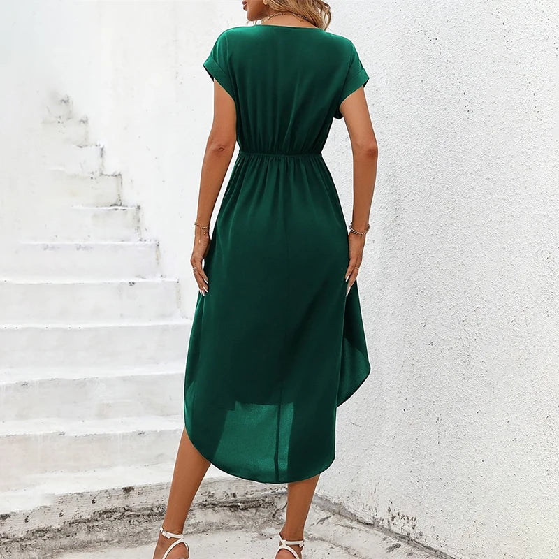 Abbi | Elegant V-Neckline Dress