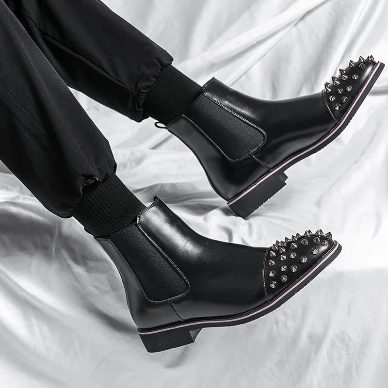 Raphael | Studded Toe Chelsea Boots