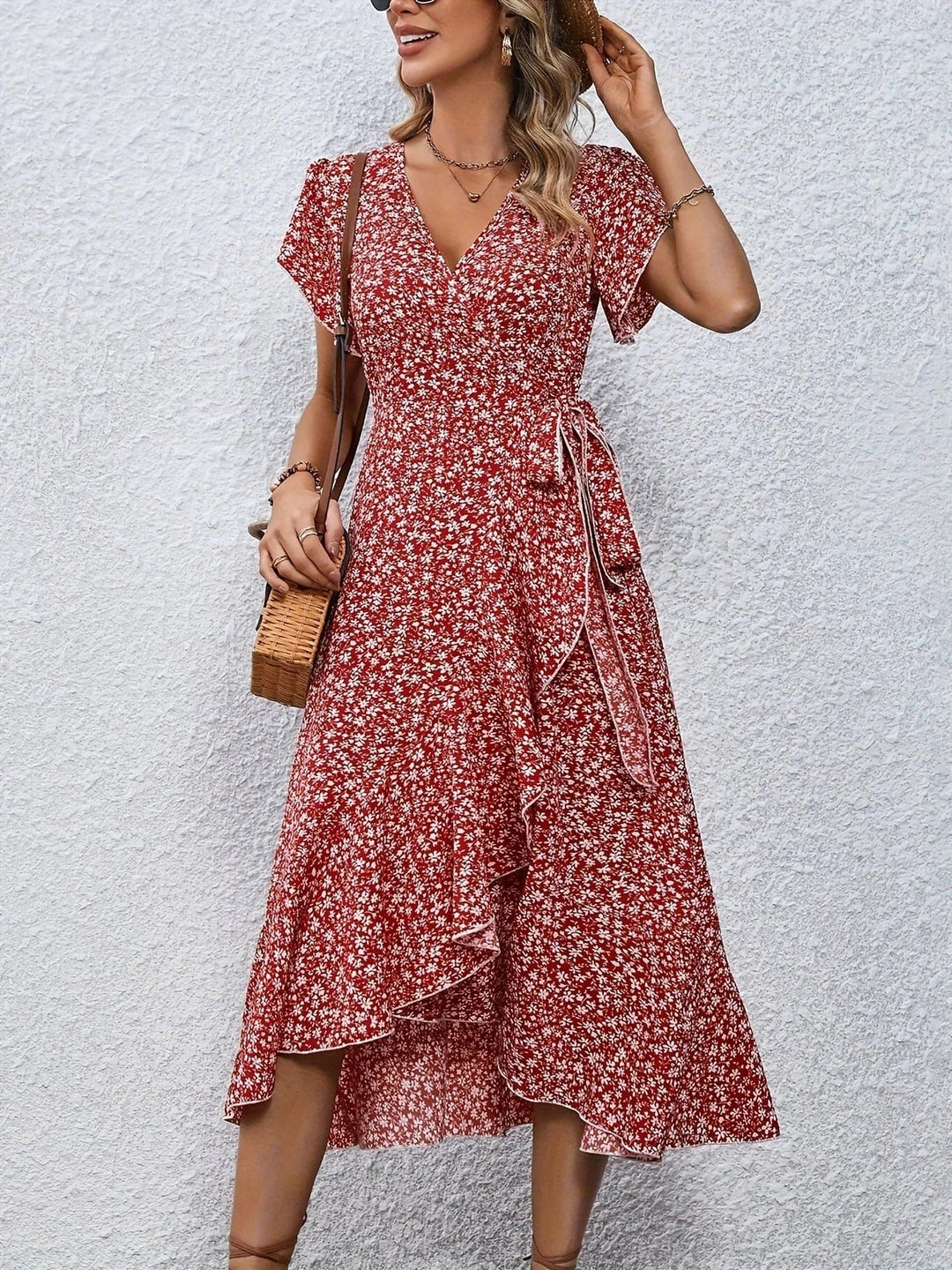 Patricia | Classy V-Neck Floral Dress
