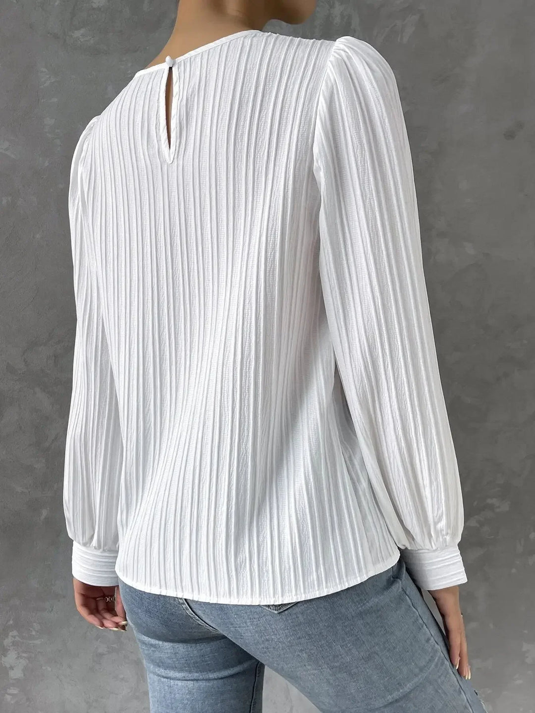 Ophelia | Lantern Sleeve Solid Top