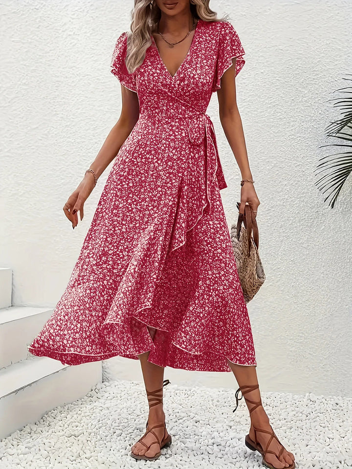 Patricia | Classy V-Neck Floral Dress