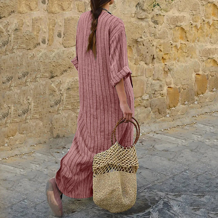 Evelina | Vintage Striped Long Dress