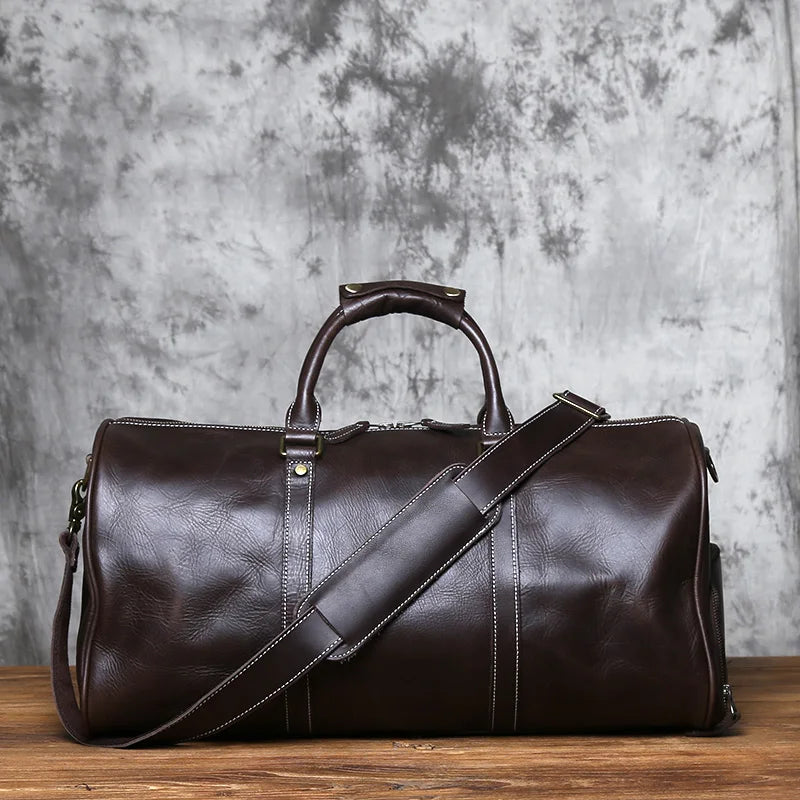 Ethan | Vintage Leather Duffle Bag