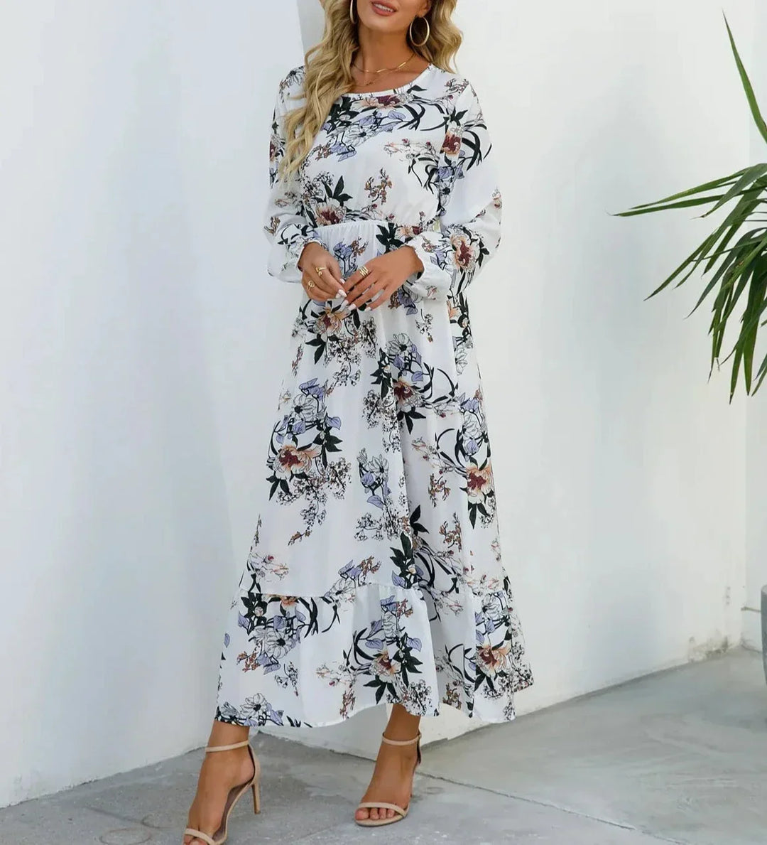 Louisa | Long-Sleeve Floral Maxi Dress