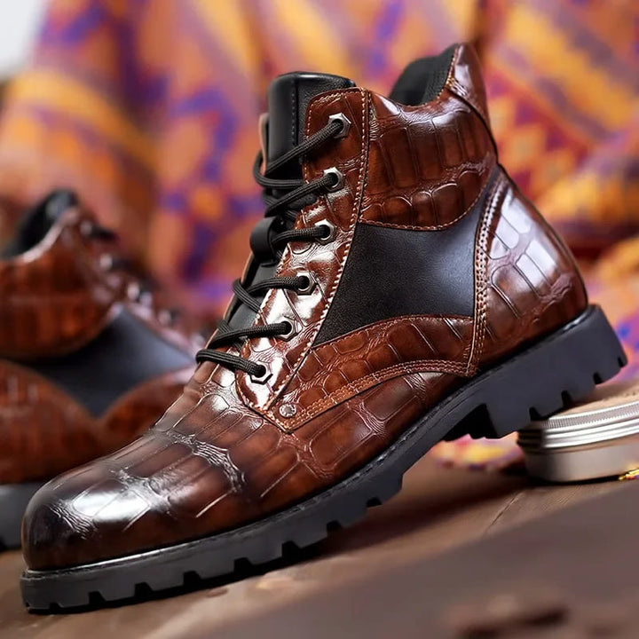 Rendell | Croco Leather Boots