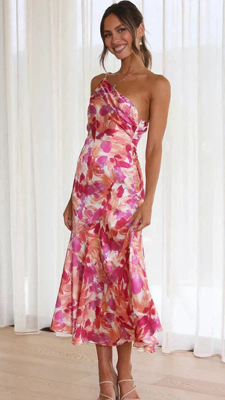 Ellen | One-Shoulder Midi Dress