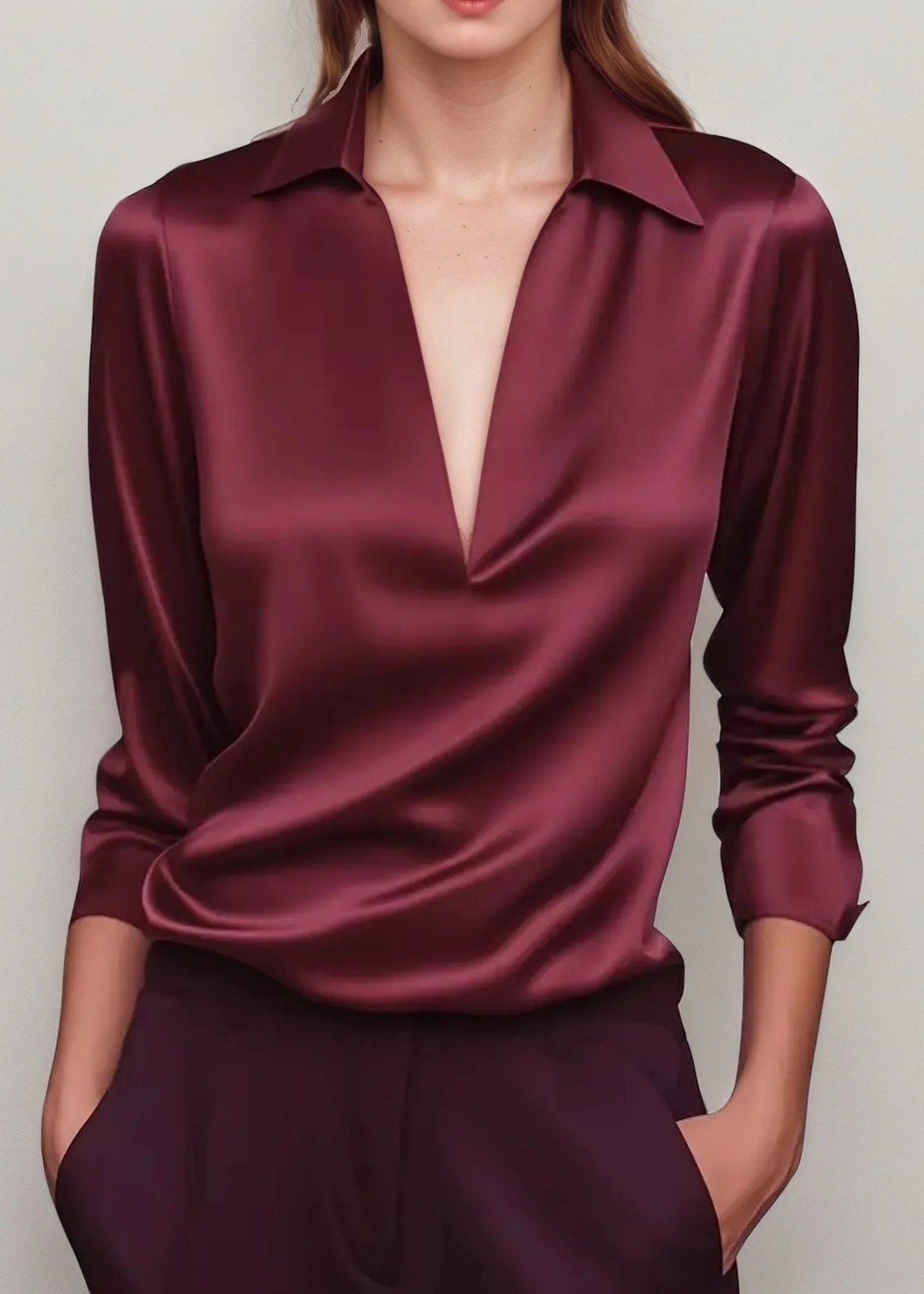 Nadia | Premium V-Neck Blouse
