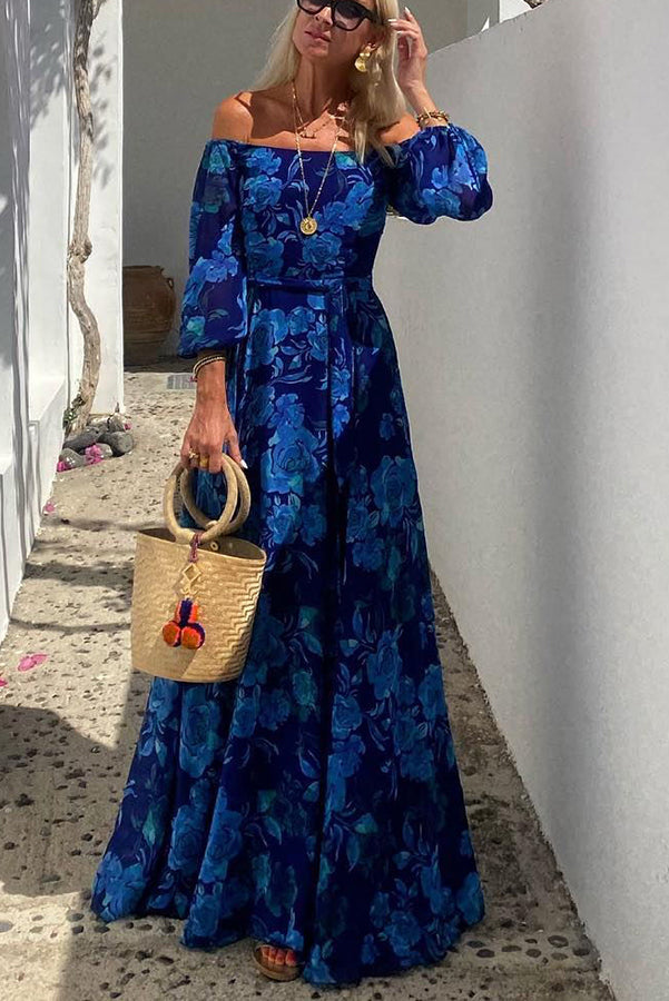 Francesca | Timeless Floral Off-Shoulder Dress