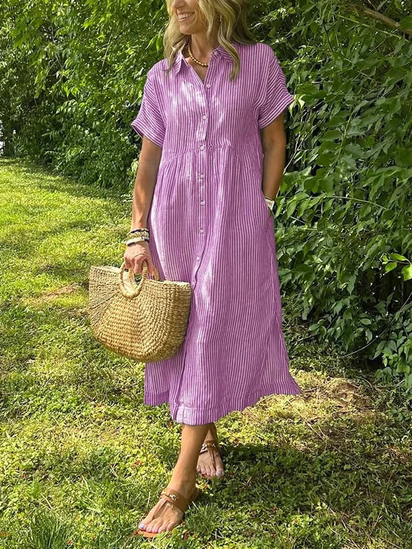 Angela | Stylish Striped Dress