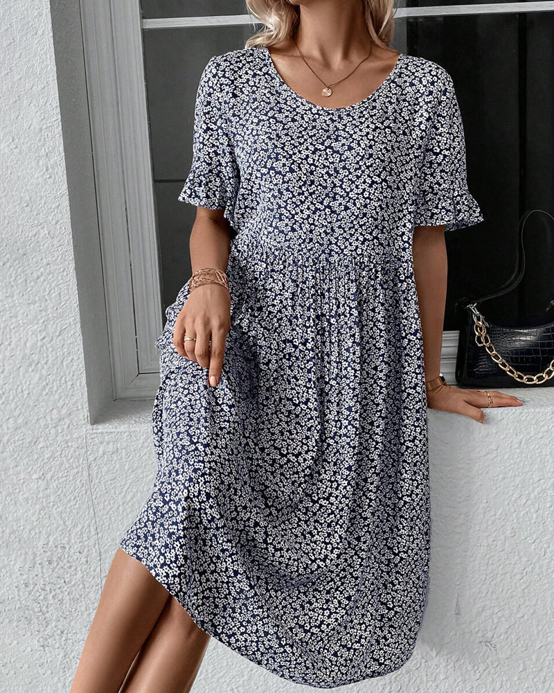 Karen | Elegant Floral Midi Dress