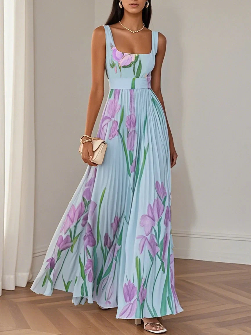 Mary | Elegant Pleated Maxi Dress