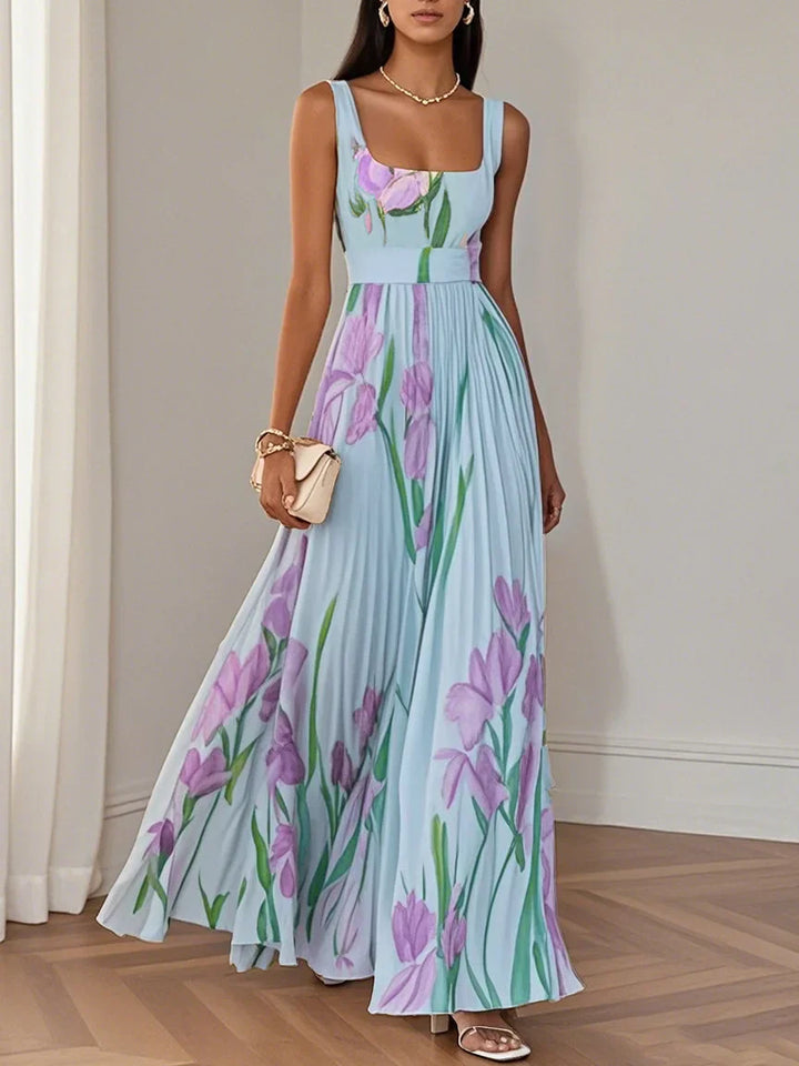 Mary | Elegant Pleated Maxi Dress