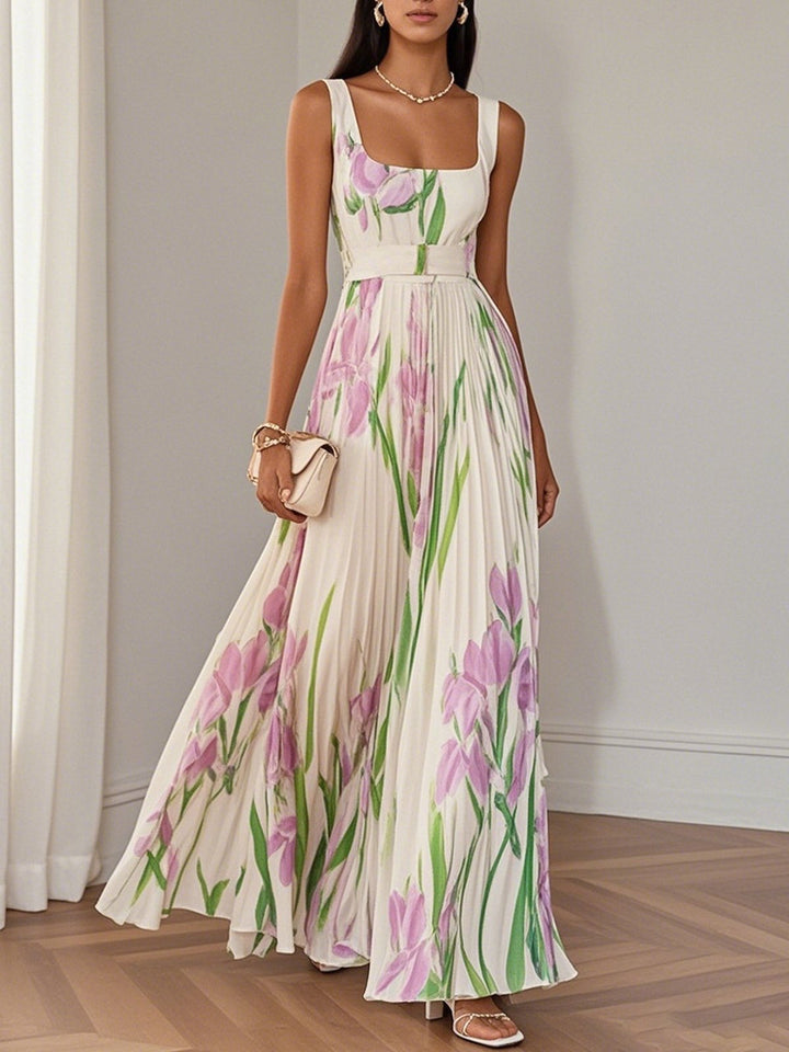 Mary | Elegant Pleated Maxi Dress