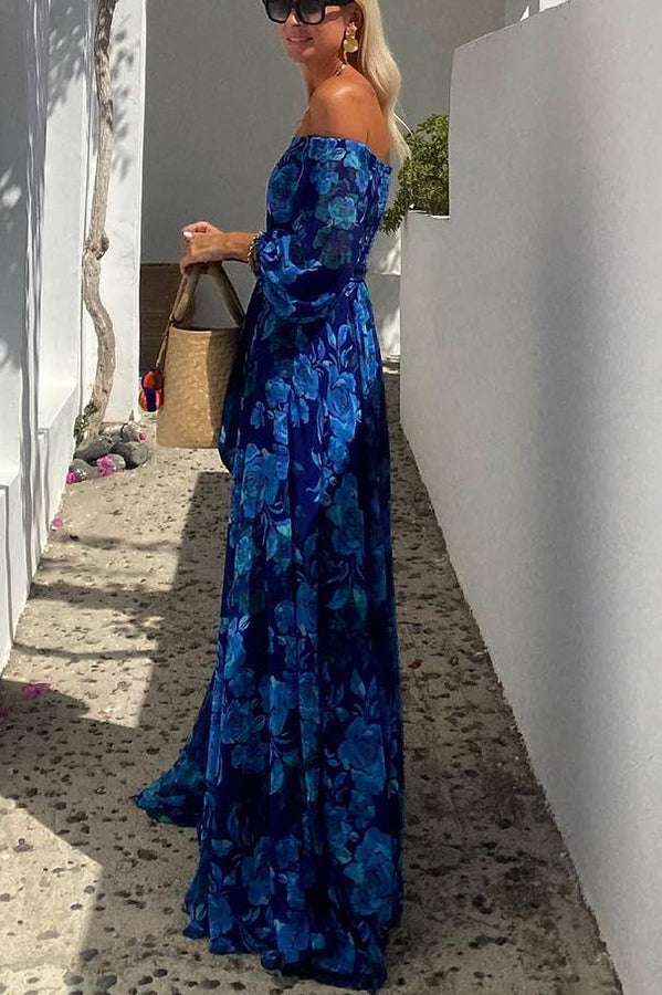 Francesca | Timeless Floral Off-Shoulder Dress