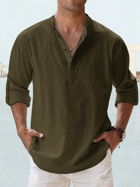 Jack | Henley Linen Shirt