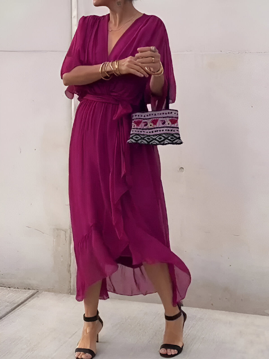 Hannah | Elegant V-Neck Dress