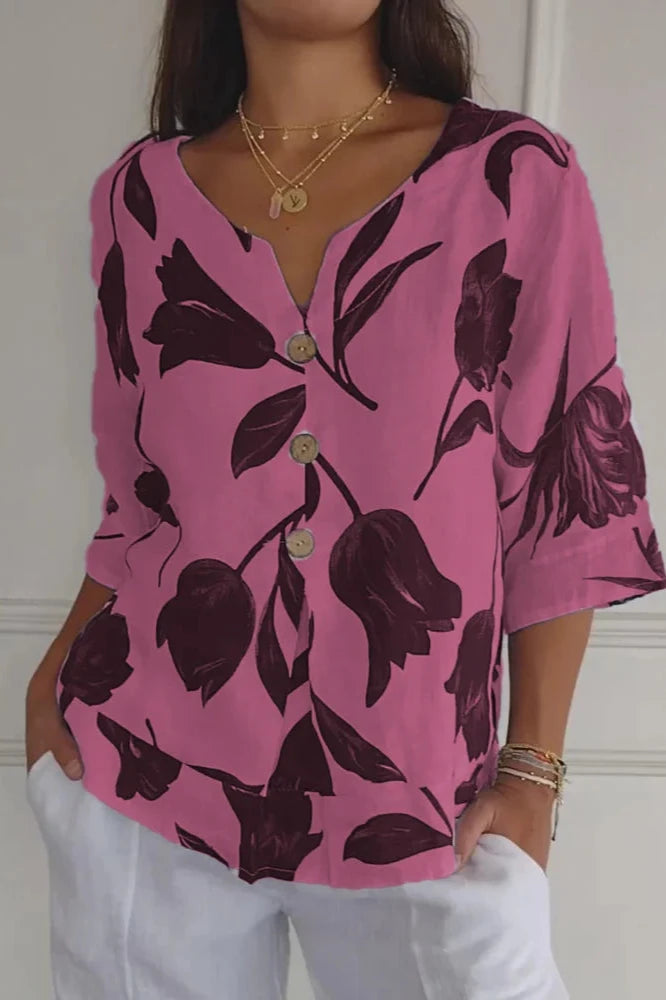 Saar | Floral Elegant Tunic Blouse