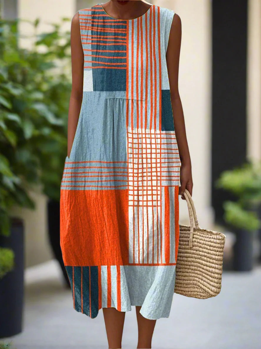 Vinnie | Elegant Geometric Design Dress