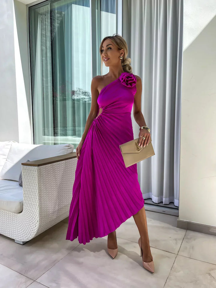 Lisbeth | Flower Shoulder Maxi Dress
