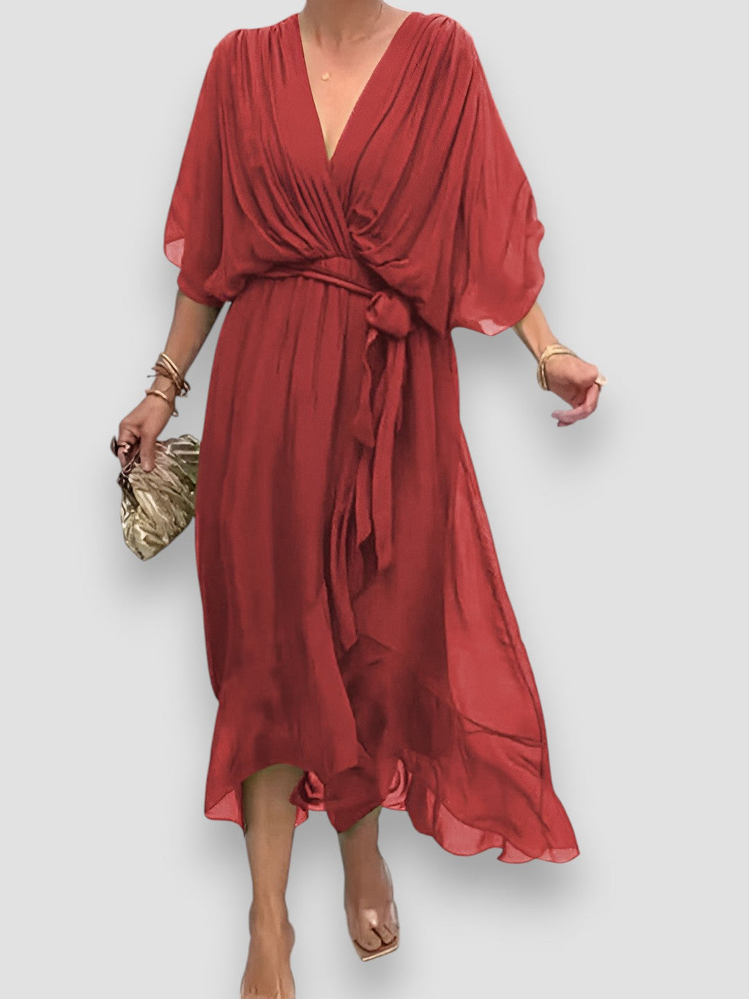 Carmen | Elegant V-Neck Dress