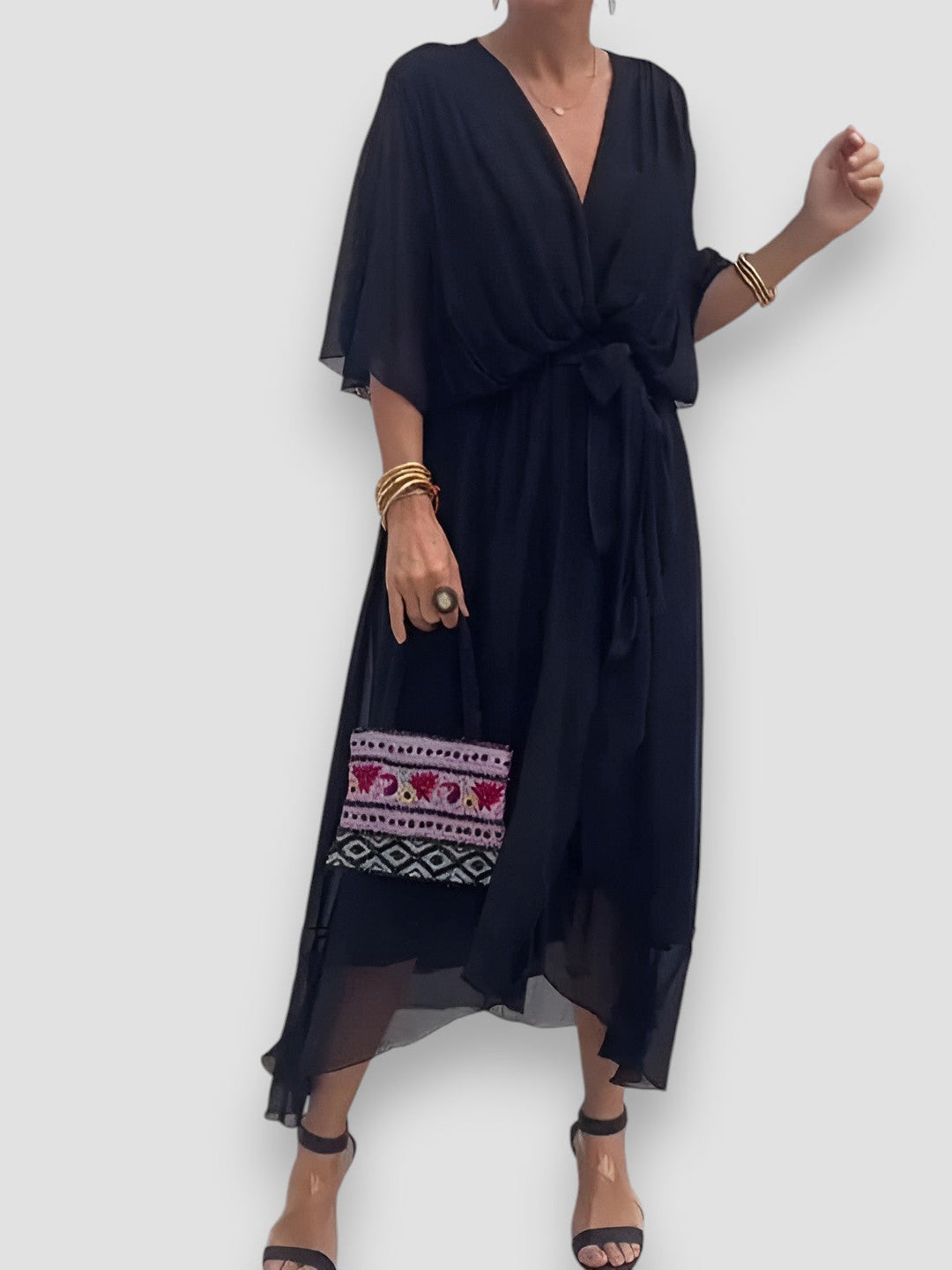 Carmen | Elegant V-Neck Dress