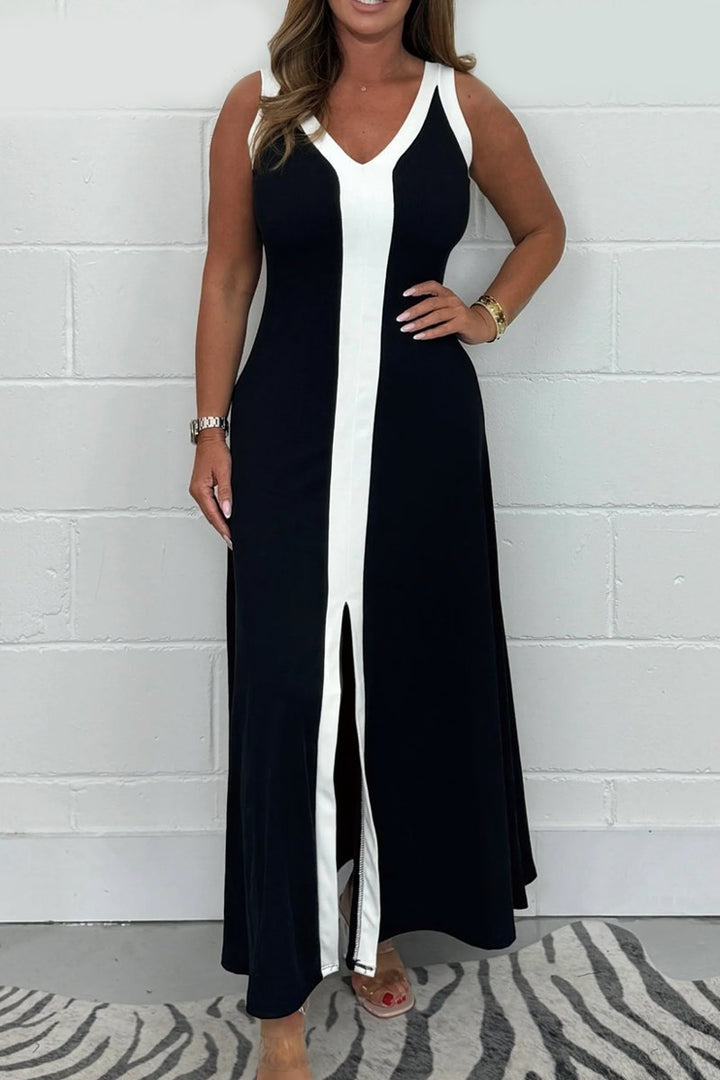 Oona | Panelled Front Split Maxi Dress