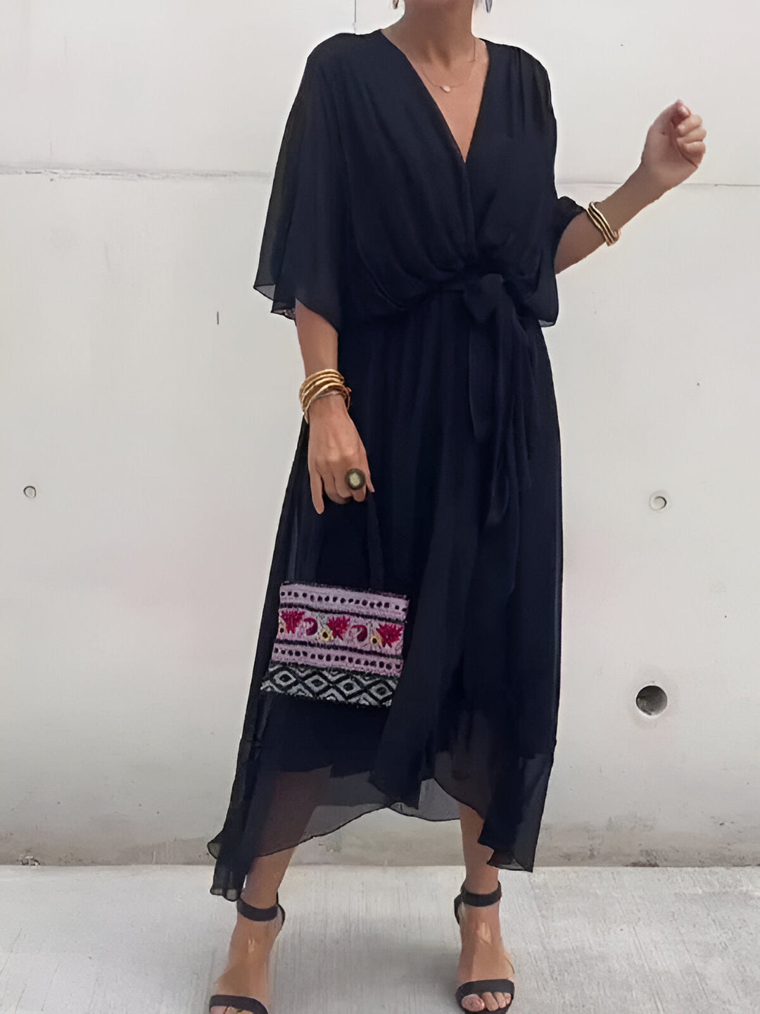 Hannah | Elegant V-Neck Dress
