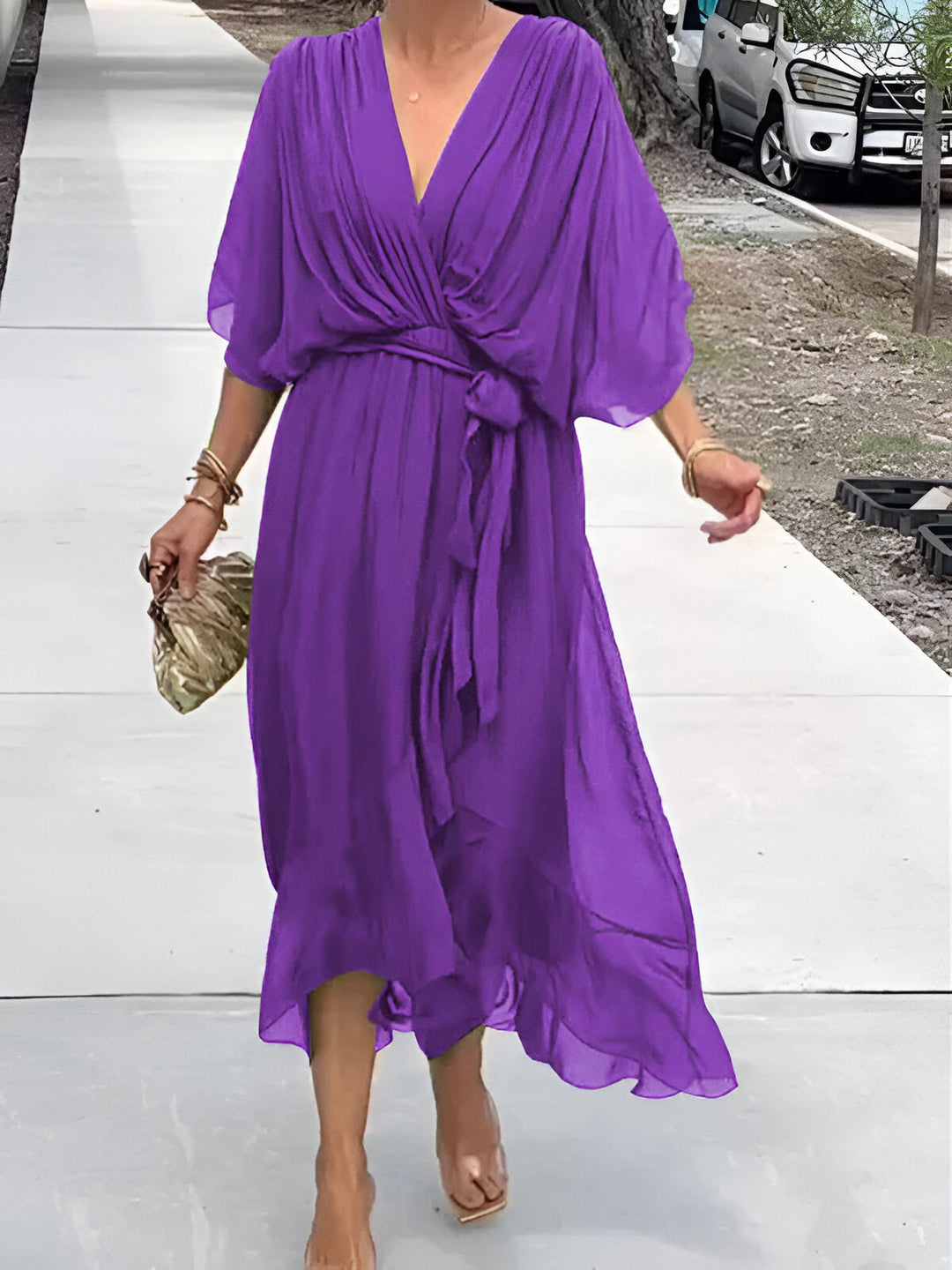 Hannah | Elegant V-Neck Dress
