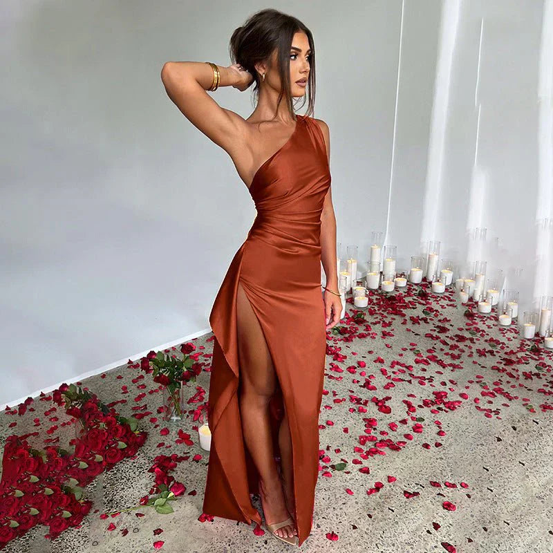 Ina | Elegant One Shoulder Maxi Dress