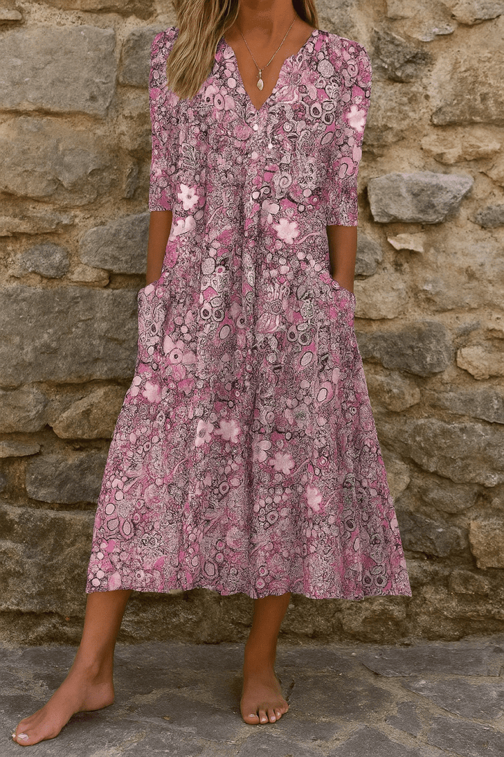 Manou | Flattering Printed Dress