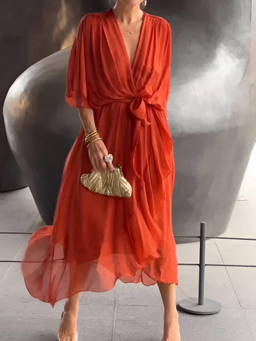 Hannah | Elegant V-Neck Dress