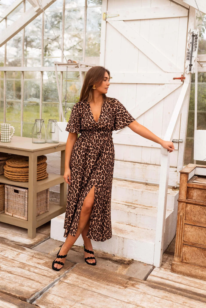 Stella | Elegant Leopard Print Dress
