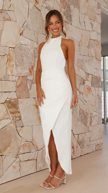 Shy | Pleated Midi Dress