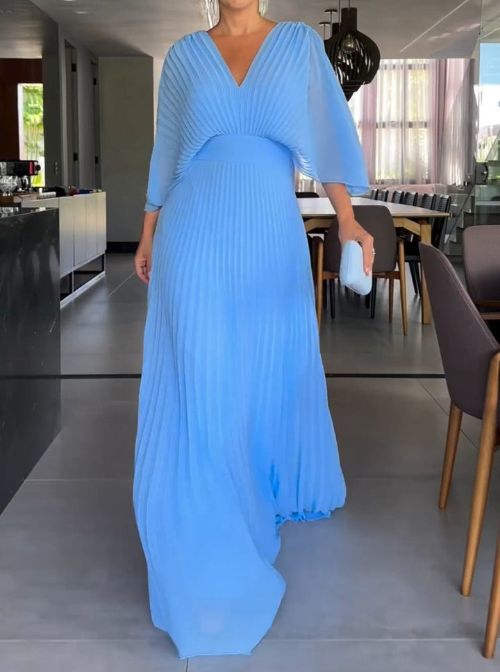 Nia | Floating Ribbed Maxi Dress