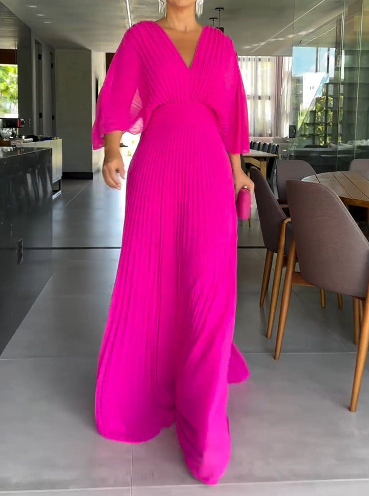 Nia | Floating Ribbed Maxi Dress